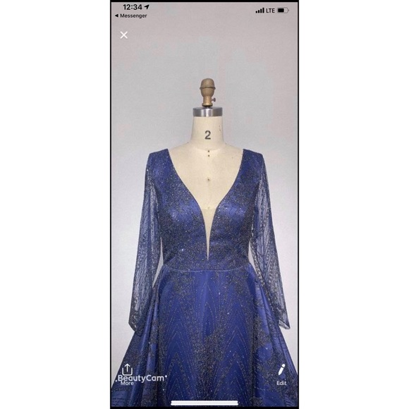 Custom Pageant Gown - Picture 2 of 3